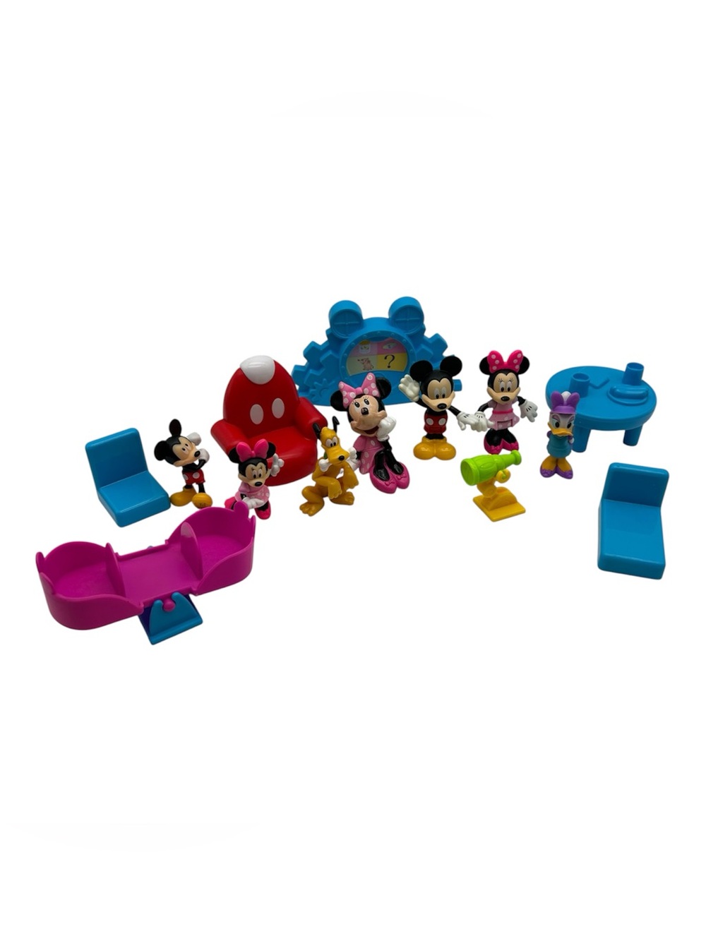 Disney Mickey Mouse Fun House Figure & Accessories Set(Minnie,Pluto,Daisy,Mickey